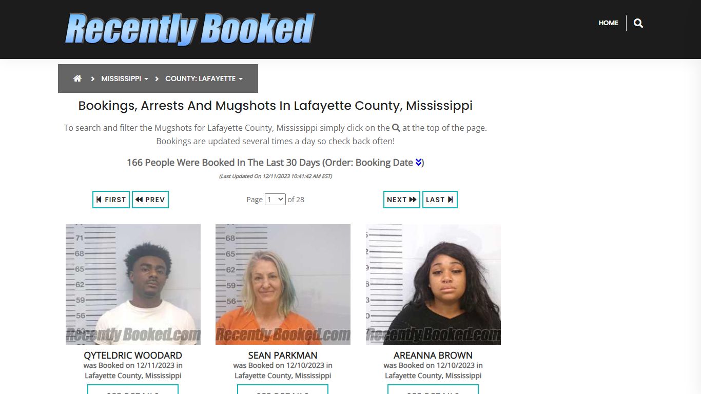 Bookings, Arrests and Mugshots in Lafayette County, Mississippi
